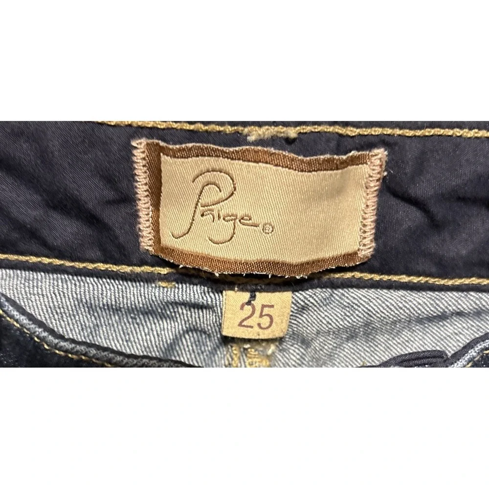 Paige Canyon Boot Jeans Dark Wash Bootcut Denim Size 25